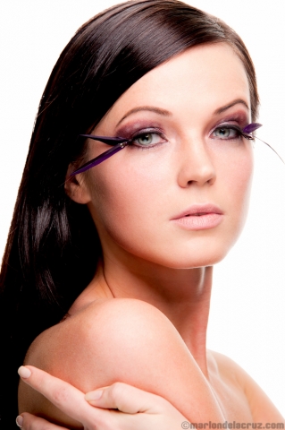 Stephanie Foo MakeUp Artist - Creative Feather Lashes Headshot